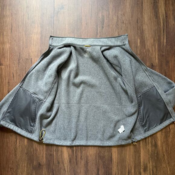 L.L.Bean Recycled Fleece Full Zip Jacket Women’s XL Gray Outdoors Hiking - Picture 7 of 11